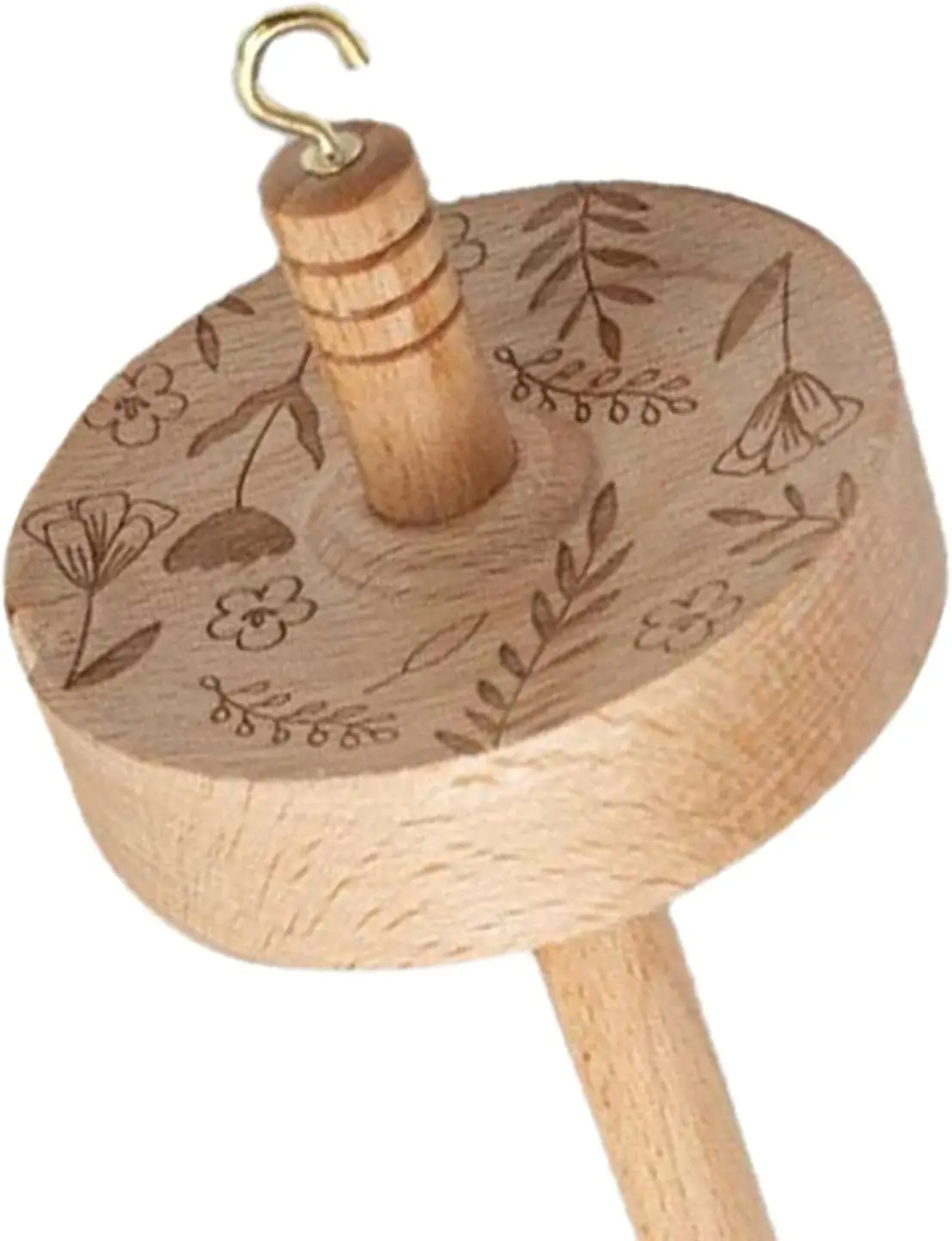 Drop Spindle Top Whorl Yarn Spinner Wood Hand Carved For Knitted ...