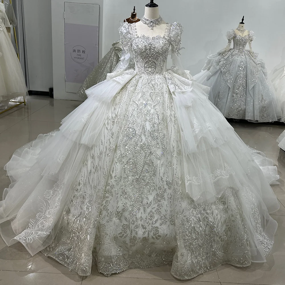 Jancember Xs057 Vintage Square Collar Ball Gown Wedding Dress