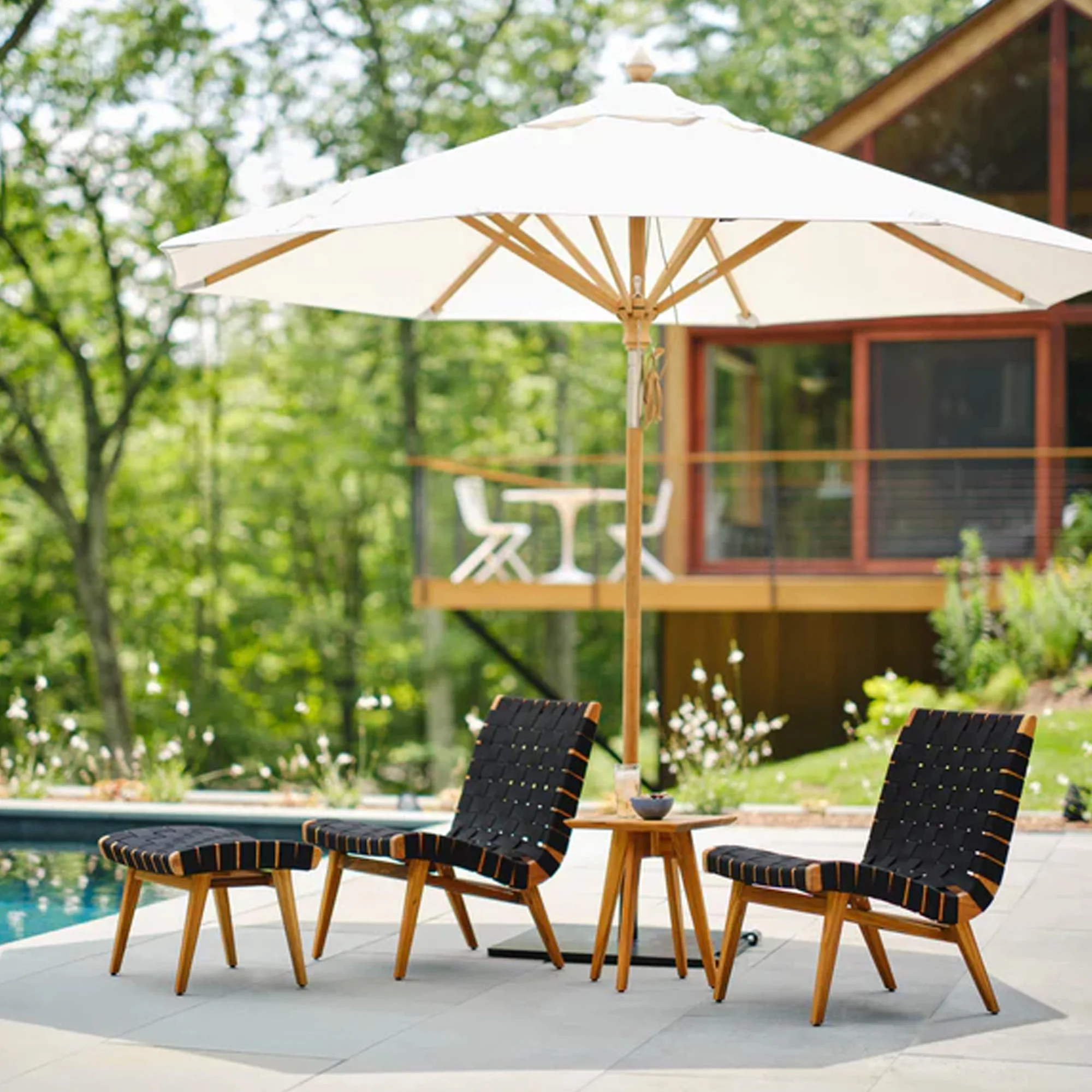 Outdoor Lounge Chair With Foot Stool bing Rattan Furniture Damar