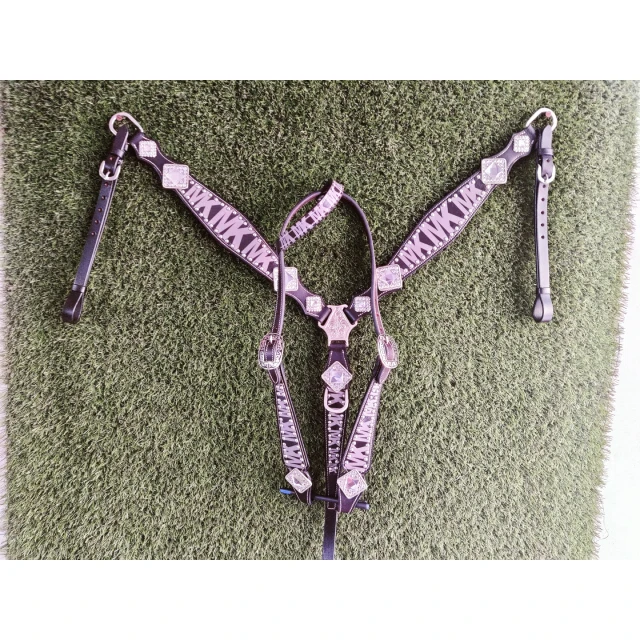 Hot And Trendy Look Hand Tooled Western Horse Tack Set Leather Western