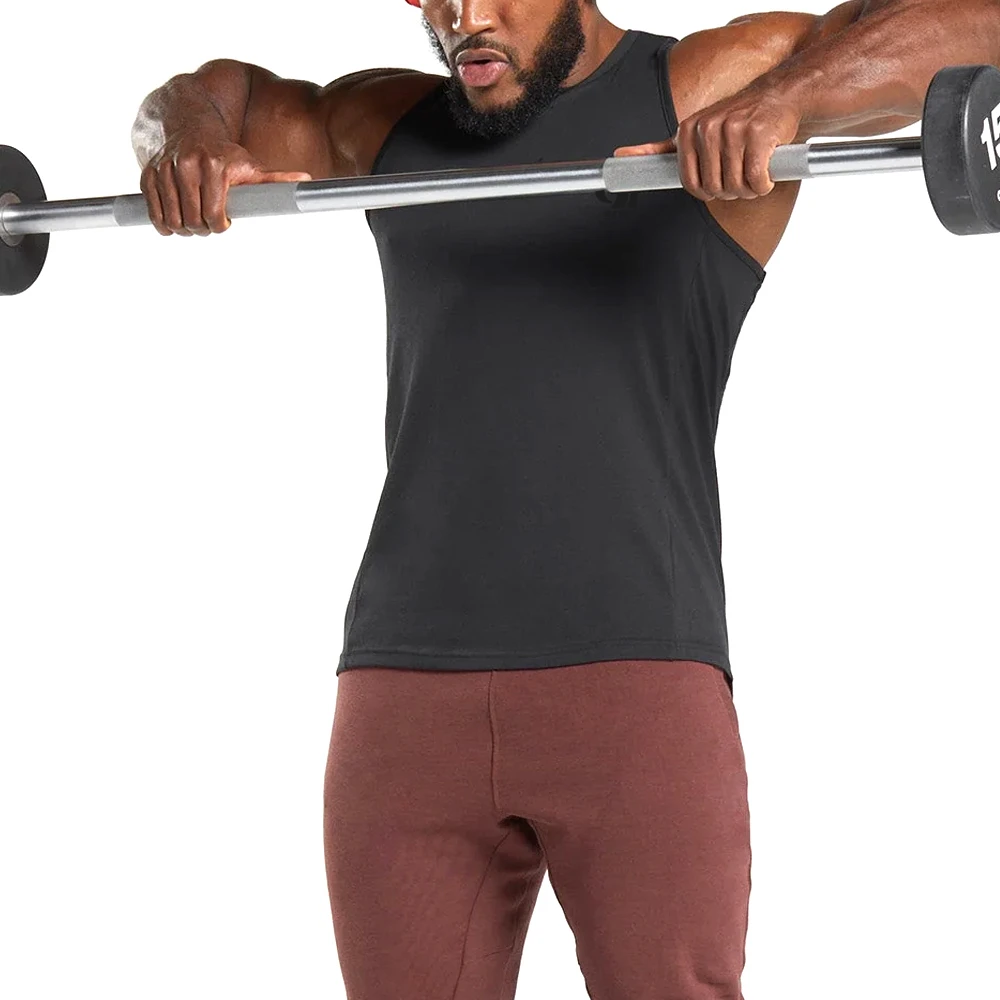 Wholesale 2024 Modern Fashion Men Tank Top Custom Logo Men Longline