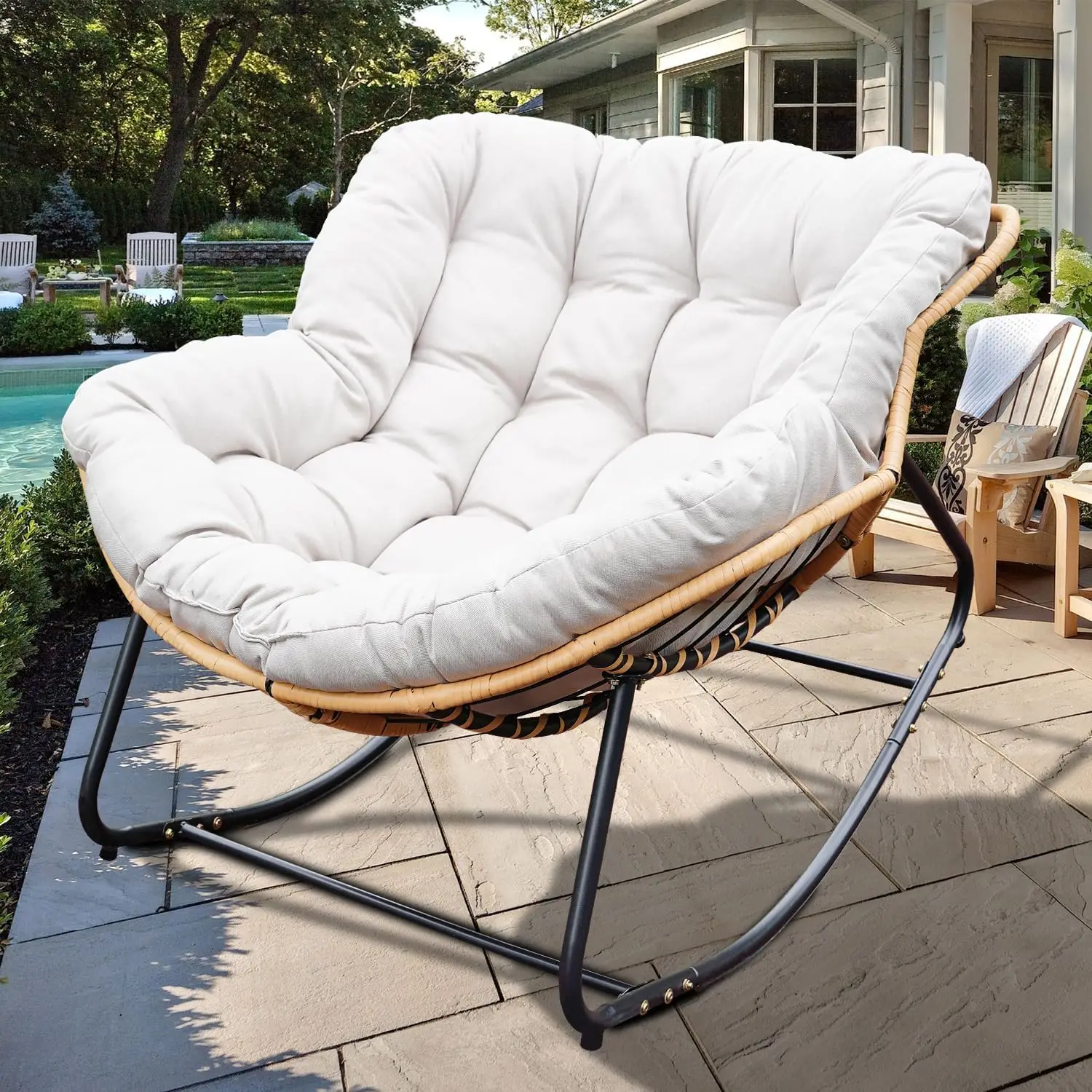 GSHVR Papasan Chair Beige
