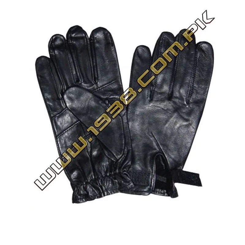 Black Leather Gloves From Pakistan Light Weight Needle Proof Anti ...