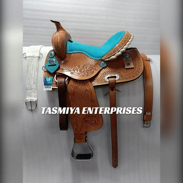 Wholesale Custom Leather Horse Saddle Western Barrel Horse Tack Set