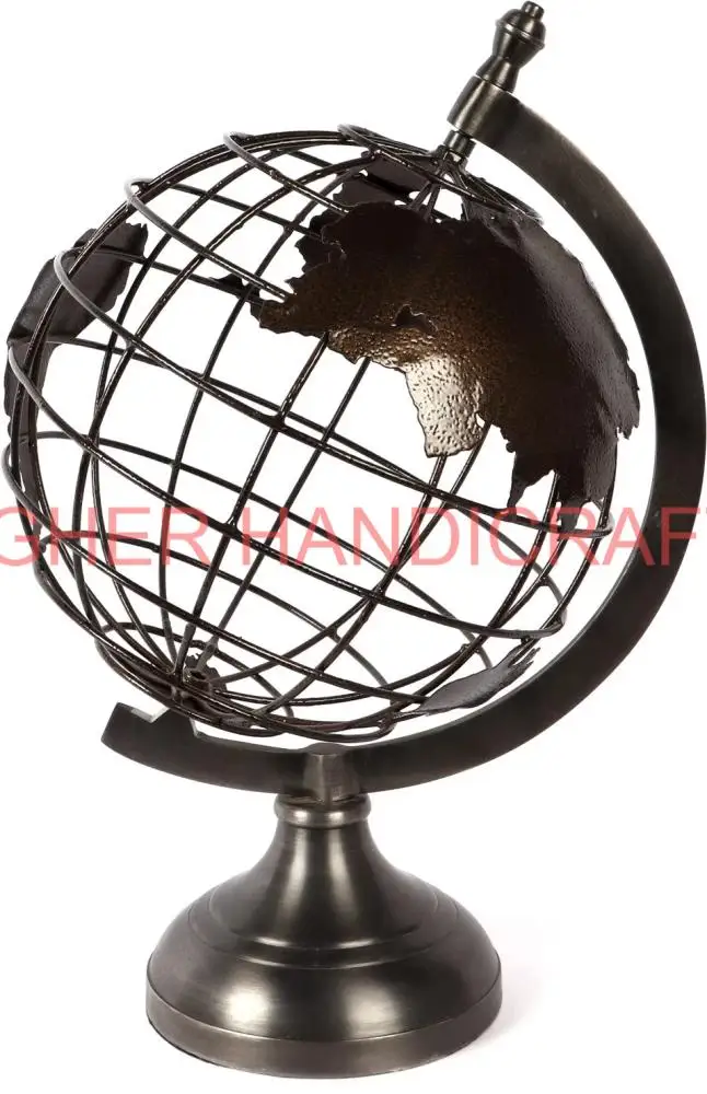 Revolving Shining Illuminated World Globe Metal Abstract Globe Geography Map Globe With Acrylic