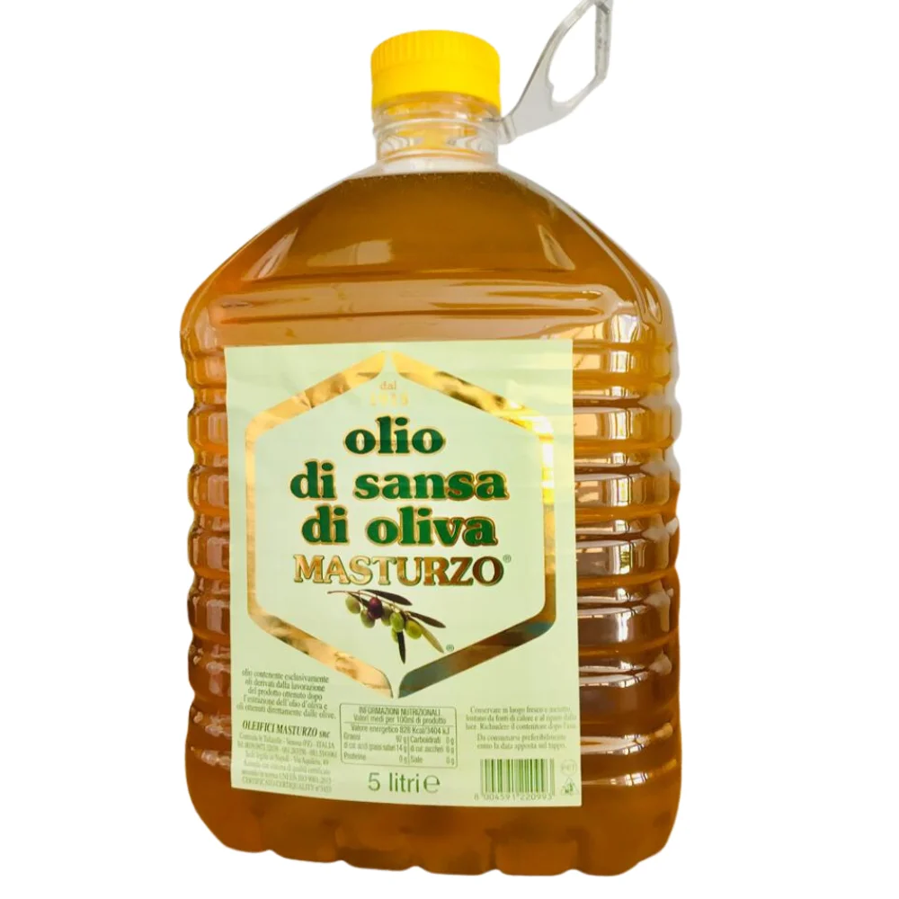 Made In Italy High Quality Olive Pomace Oil Masturzo Plastic Bottle 5 L