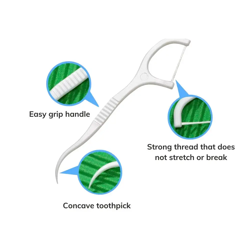 Eco Friendly Biodegradable Y Dental Floss Individually Wrapped Disposable Children's Toothpicks