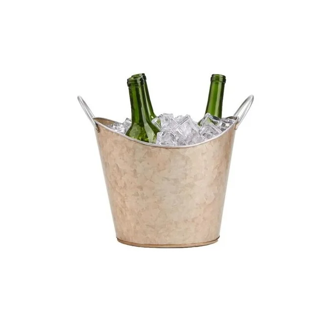 Ice Bucket New Hammered Design Metal Wine Bucket For Wine Bottles New Metal Wine Chiller In