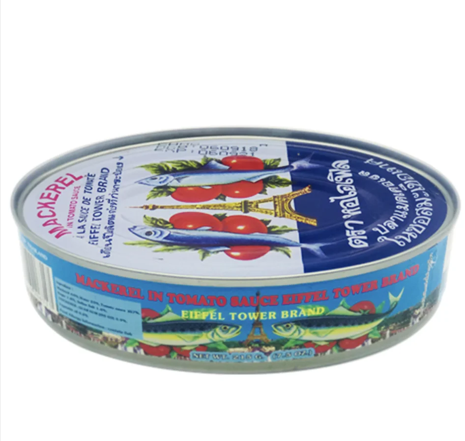 Canned Fish Sardines Mackerel Seafood In Vegetable Oil Tomato Sauce