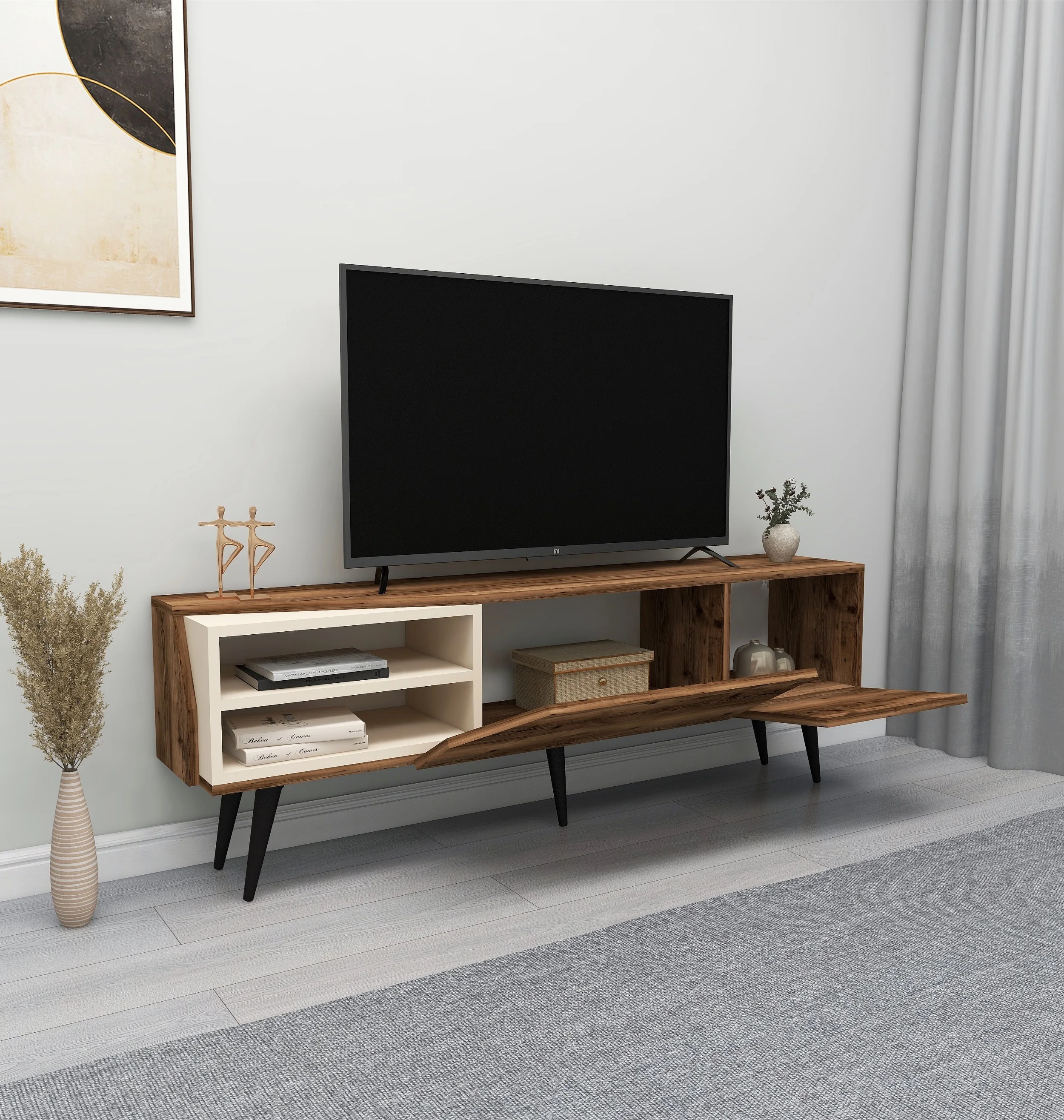 Cleon 150 Cm Modern Tv Stand Tv Unit Entertainment Center Tv