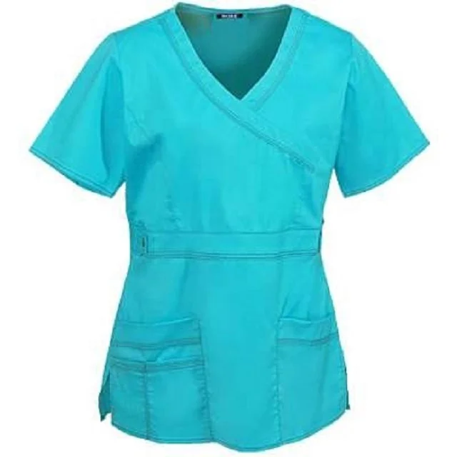Hospital Nurse Scrub Suit Wholesale Good Quality Soft Cotton V Neck