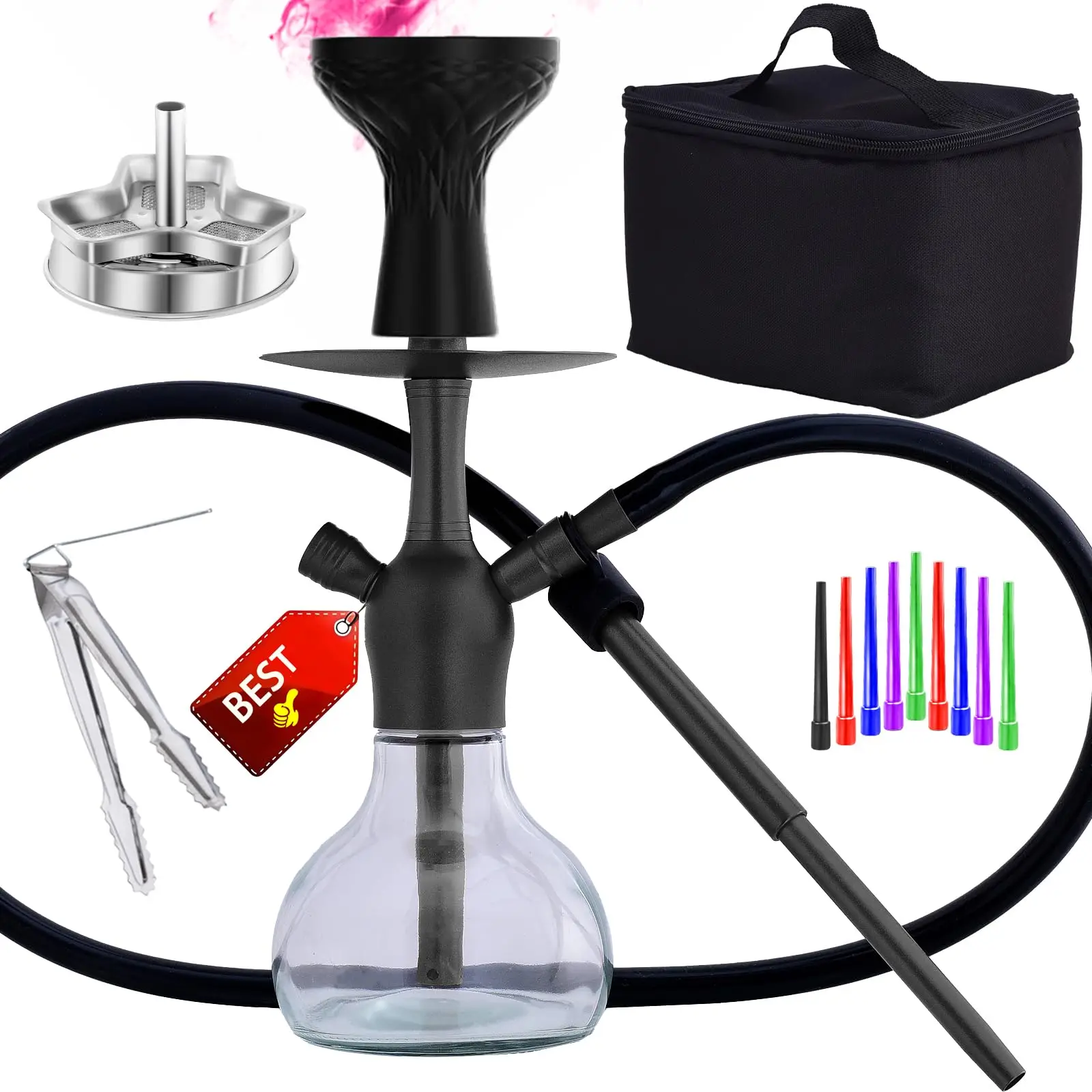 Black 14” Portable Shisha