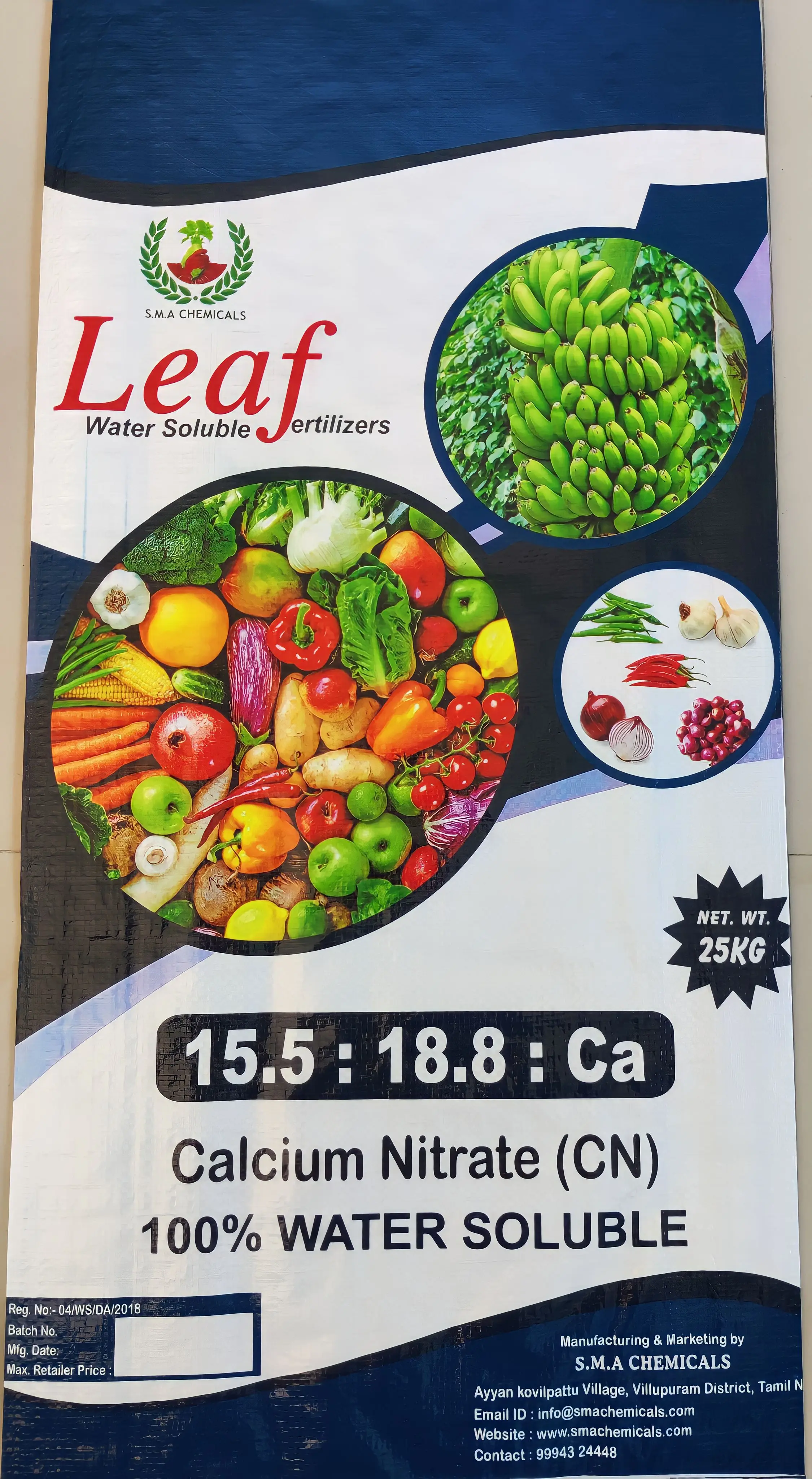 Quality Assured 100 Water Soluble Calcium Nitrate (cn) 15.5 18.8 Ca