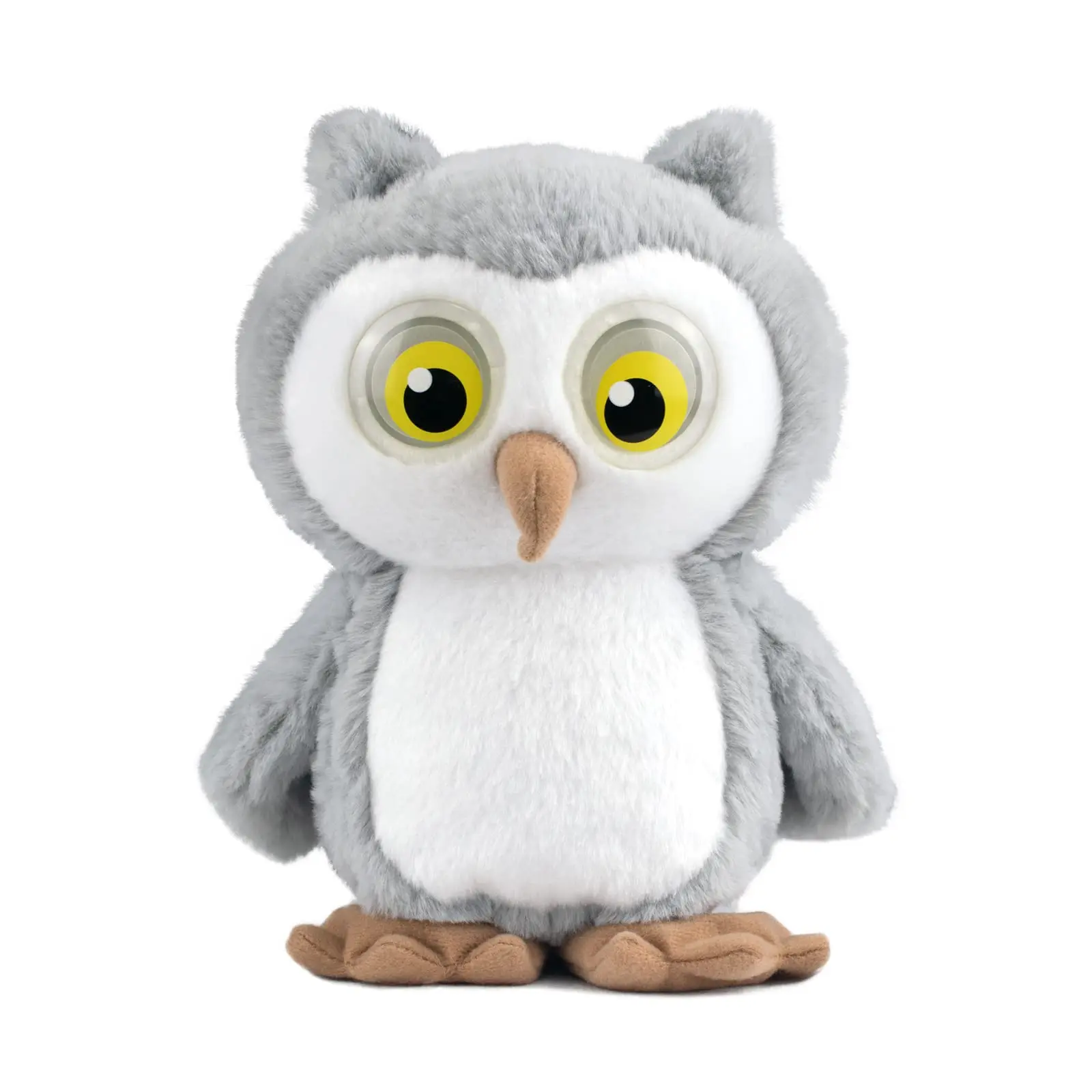Unisex Bright Big Eyed Owl Plush Toy Interactive Animal Filling With Pp ...