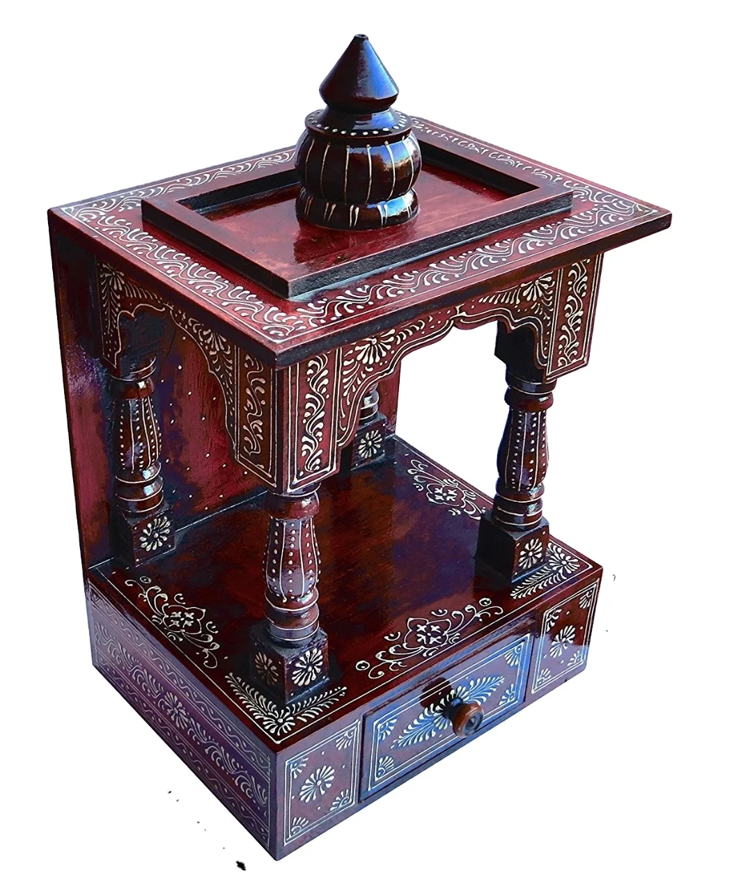 Ethnic Design Handcrafted Wooden Temple/mandir/pooja Stand Decoration ...