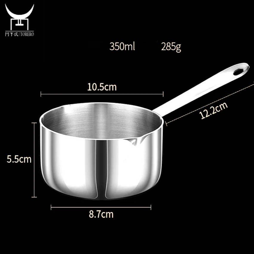 316 Tri-ply Stainless Steel Mini Milk Pot Butter Cheese Chocolate ...