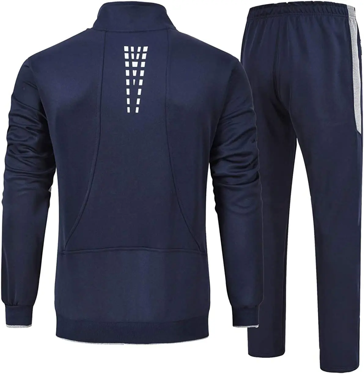 Men's Tracksuit Full Zip Casual Sports Jogging Gym Sweat Suit Training ...