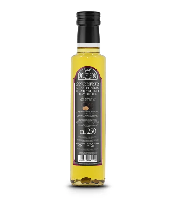 250ml Black Truffle Flavored Olive Oil With Black Summer Truffle Piece