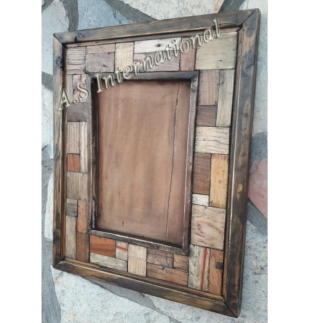 Factory Price Wall Decorate Wood Photo Frame Rectangular Hanging