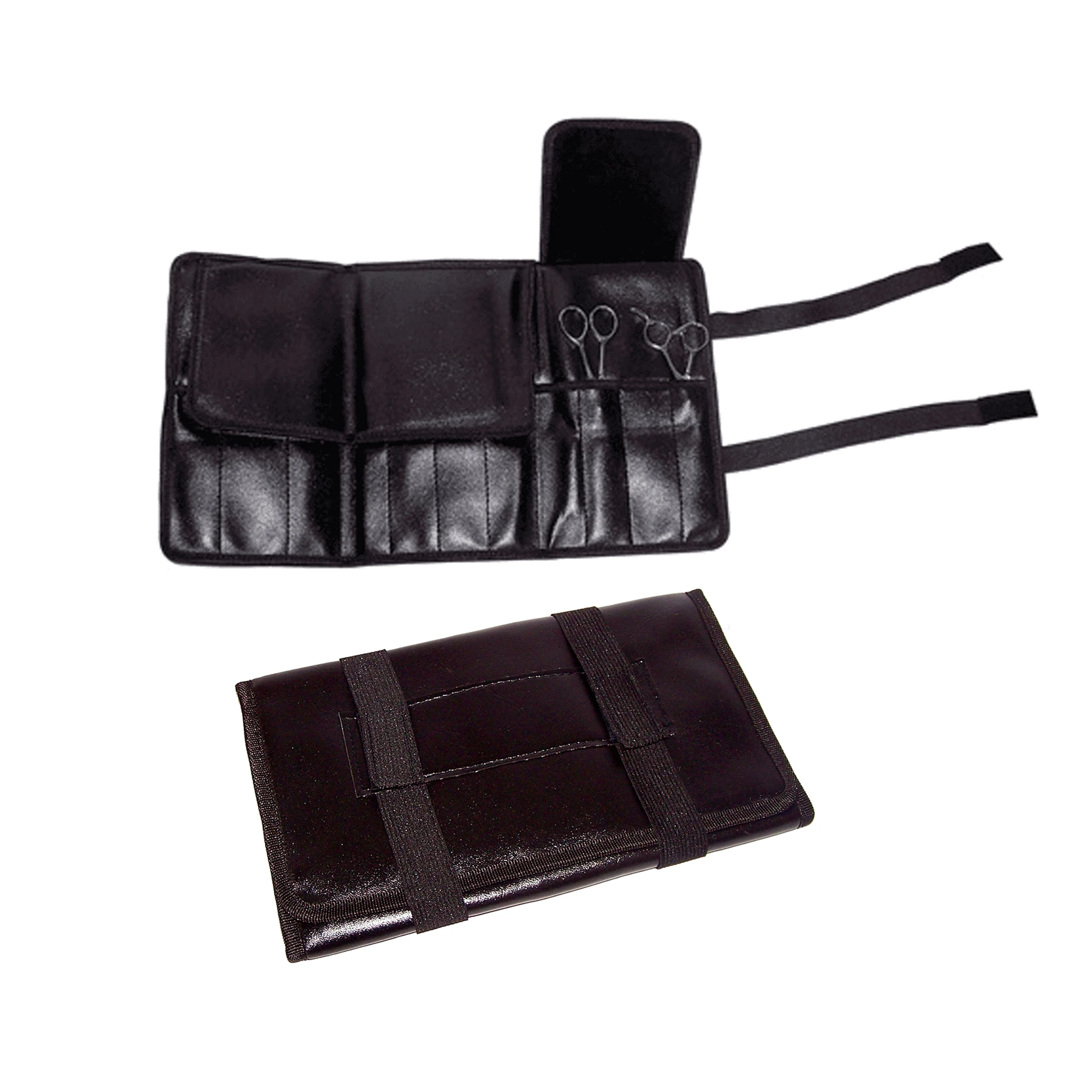 Leather Roll up Case Pouch for Hairdressing Salon Hair Shear Combs ...