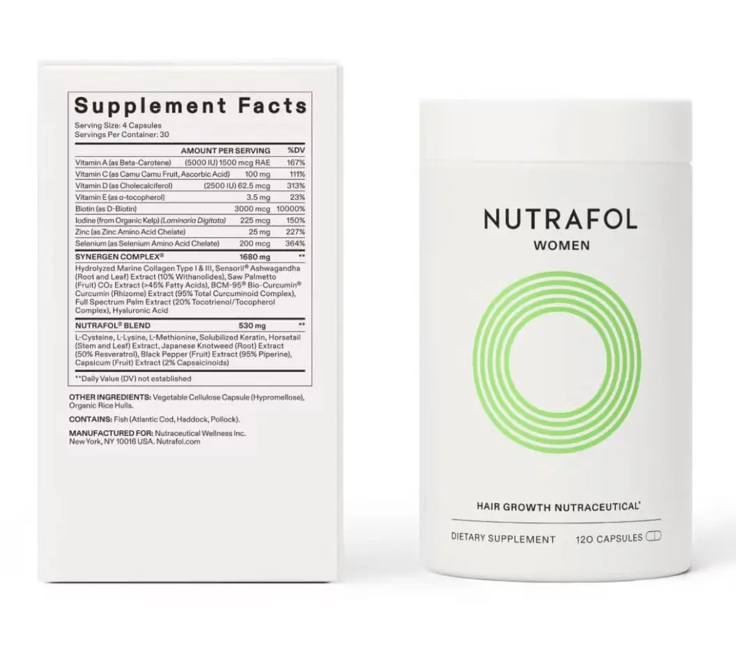 Nutrafol Women's Hair Growth Supplement Ages 1844 Clinically Proven For Visibly Thicker