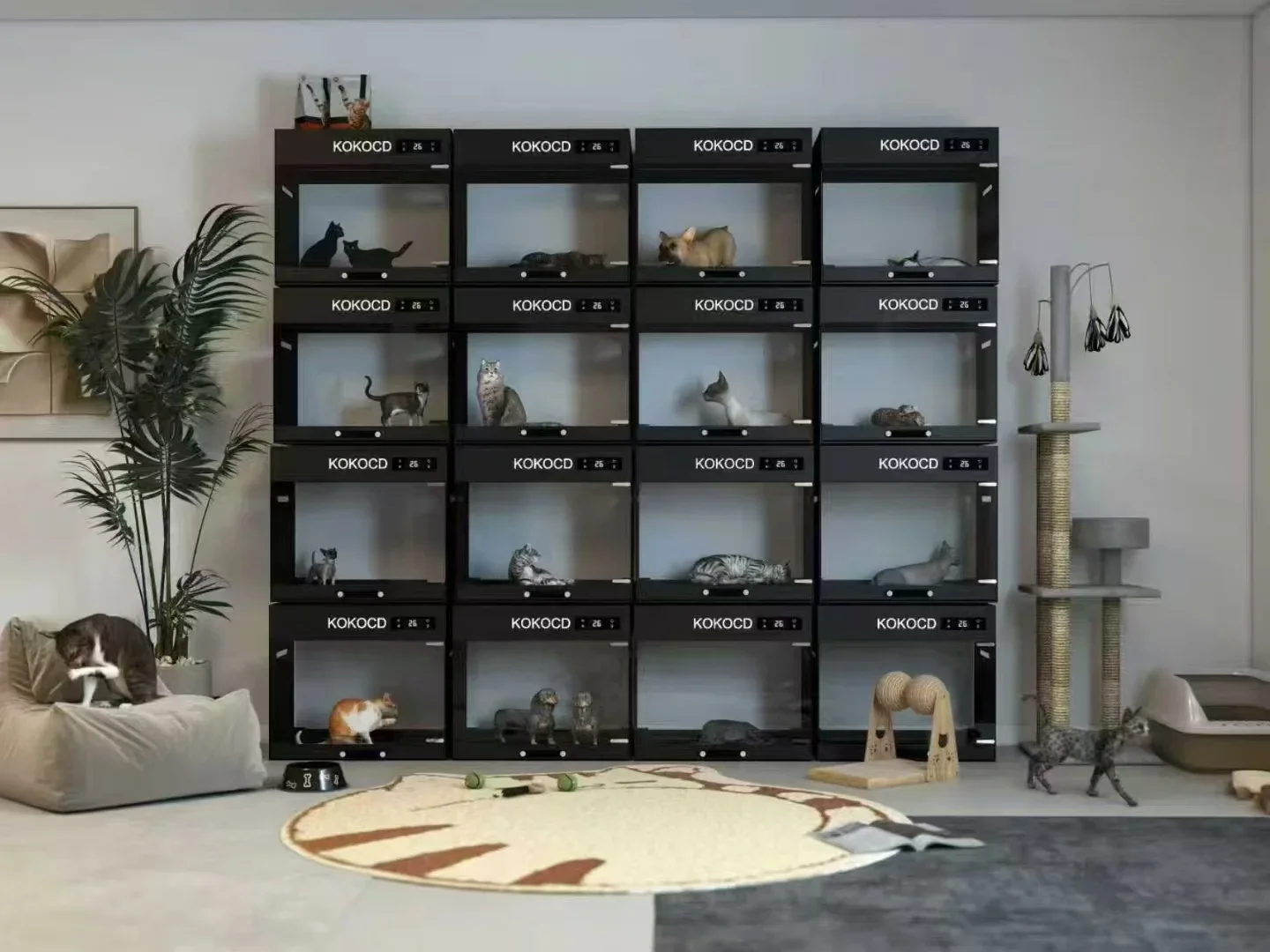 KOKOCD K01-B semiconductor pet air conditioner front view showcasing sleek product design