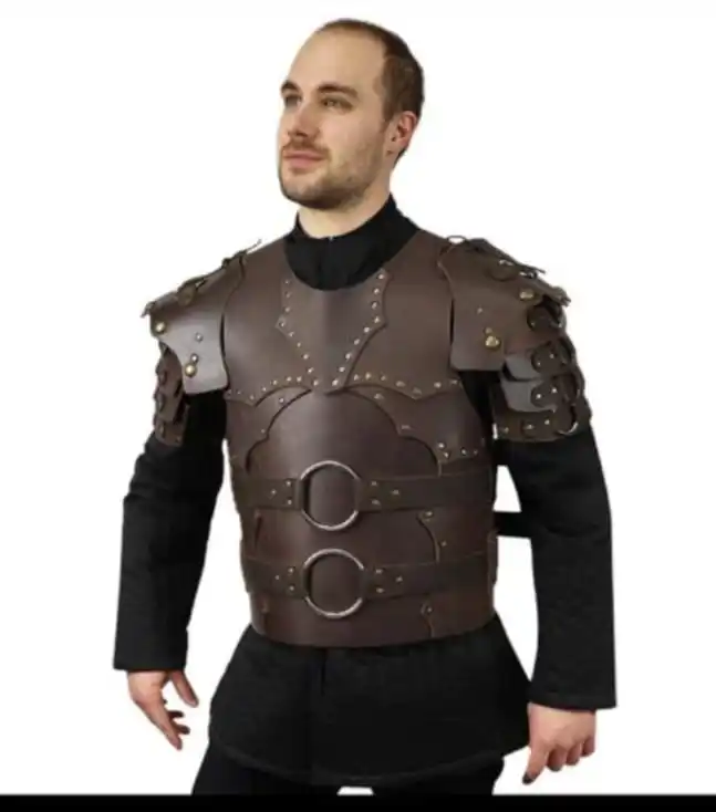 Functional Sca Muscle Body Armour Cuirass With Brass Accents | Adult ...