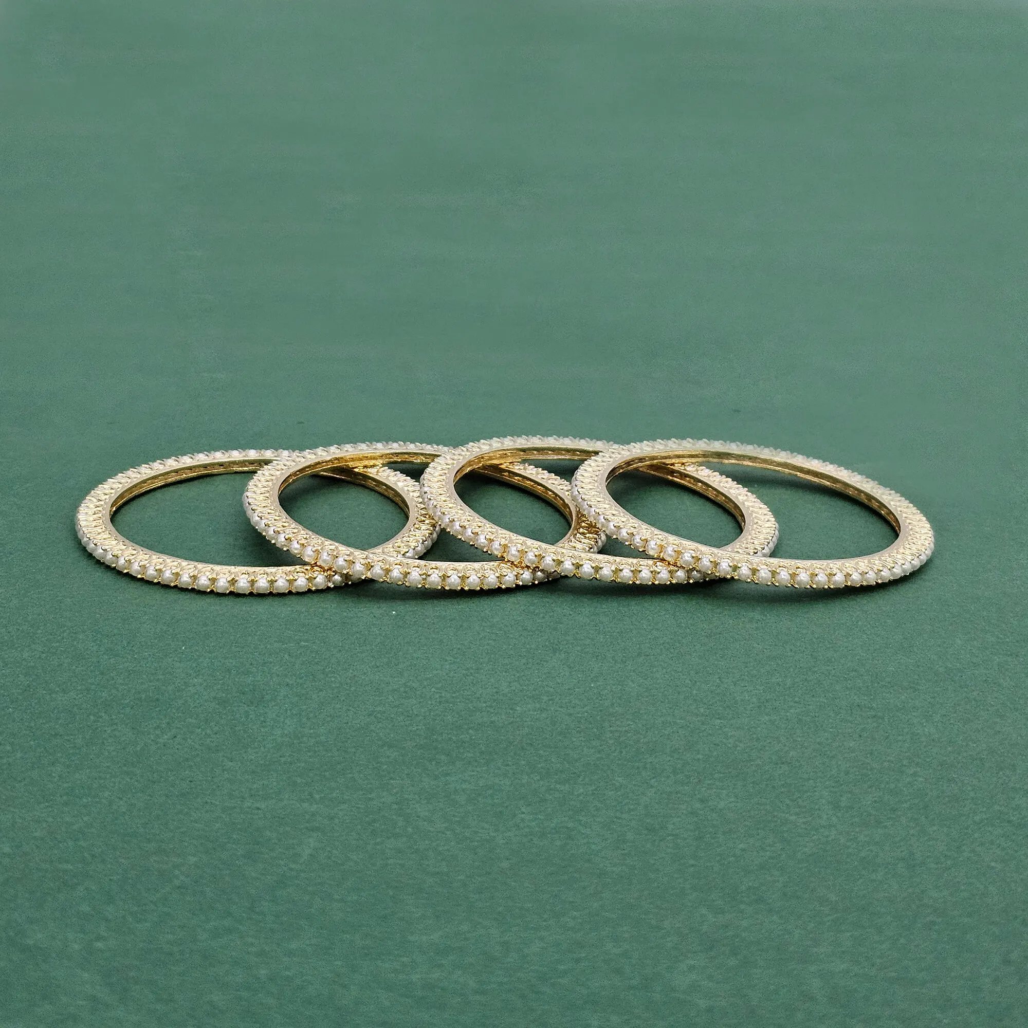 Artificial CZ Moti Bangles with Gold Plating Fashion Jewellery Exporter ...