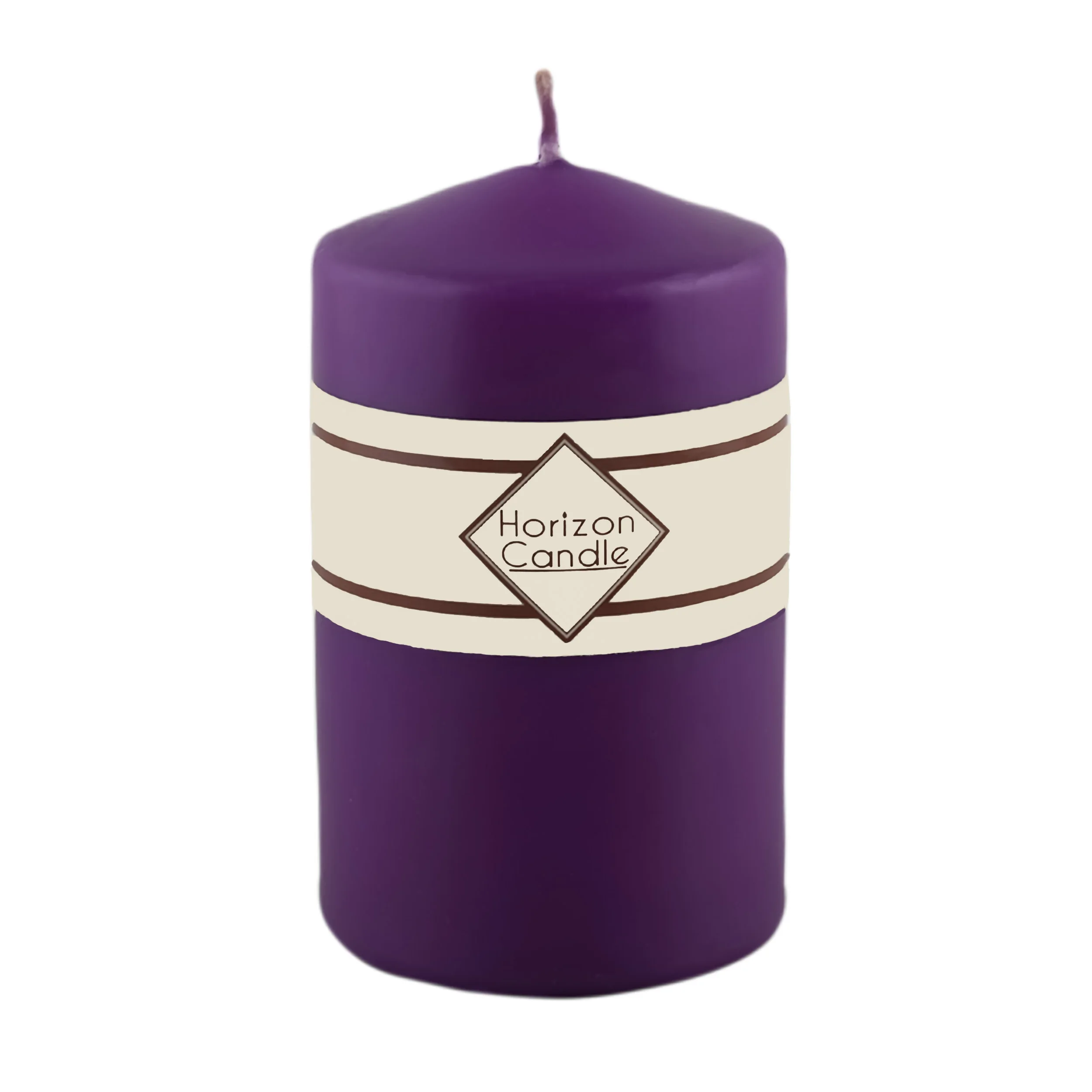 Horizon Black Pillar Candles 6x10 Unscented Candle Clean Burning