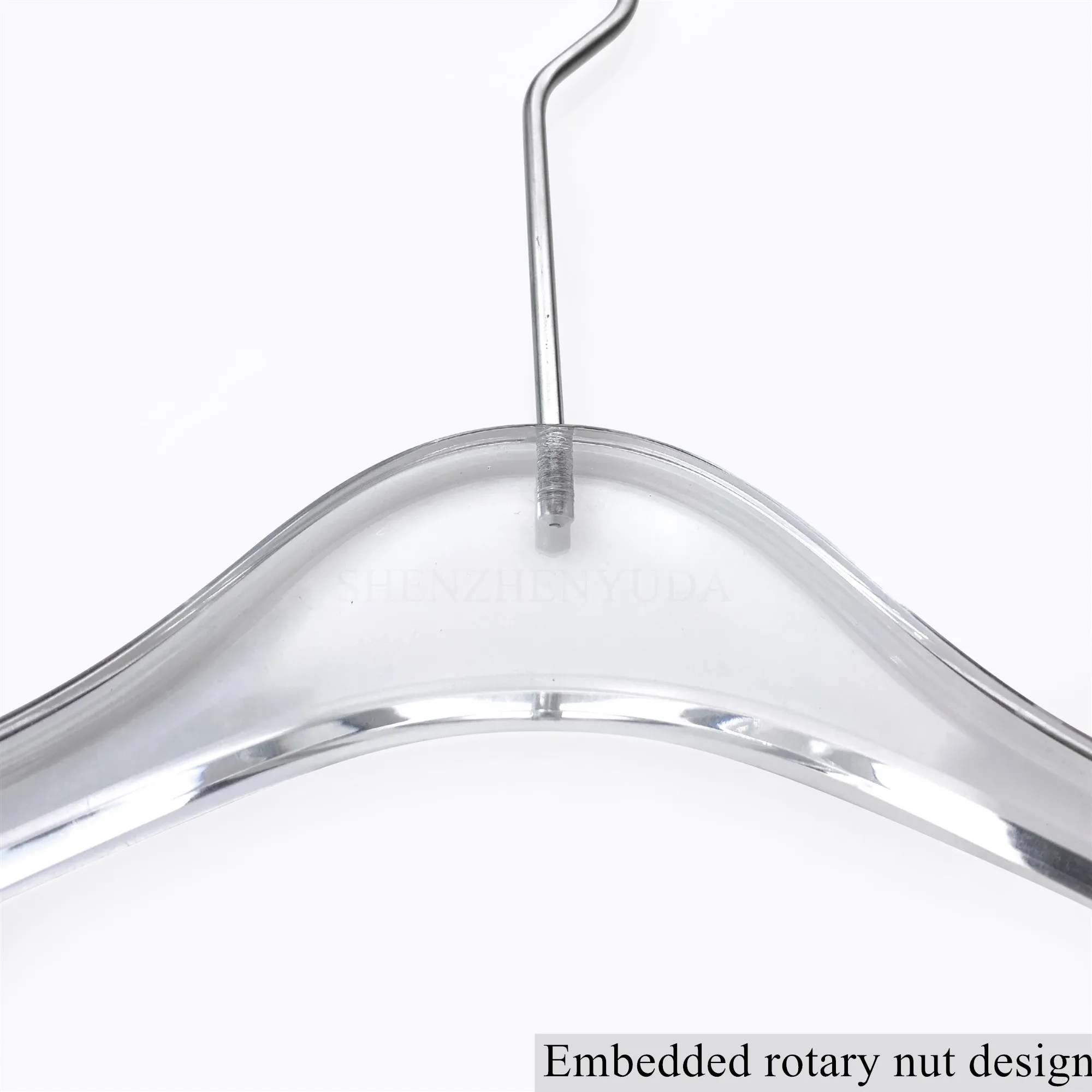 Premium Clear Acrylic Clothing Boutique Hanger Closet Lucite Nonslip