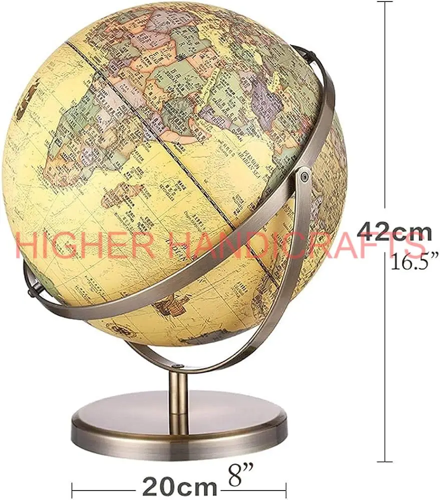 Revolving Shining Illuminated World Globe Metal Abstract Globe Geography Map Globe With Acrylic