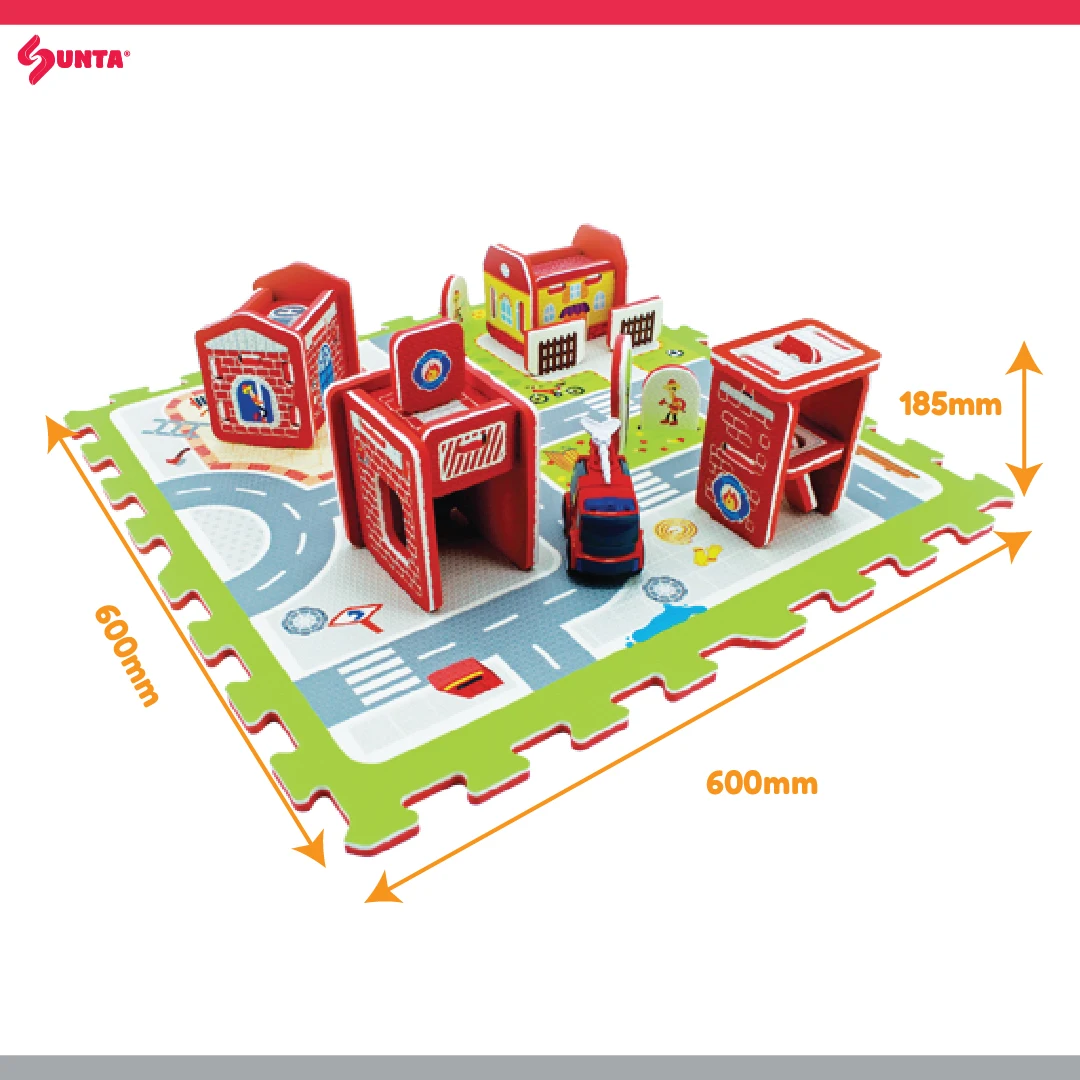 Best Pricing In Malaysia Fire Station Adventures Htf Diy Puzzle Mat