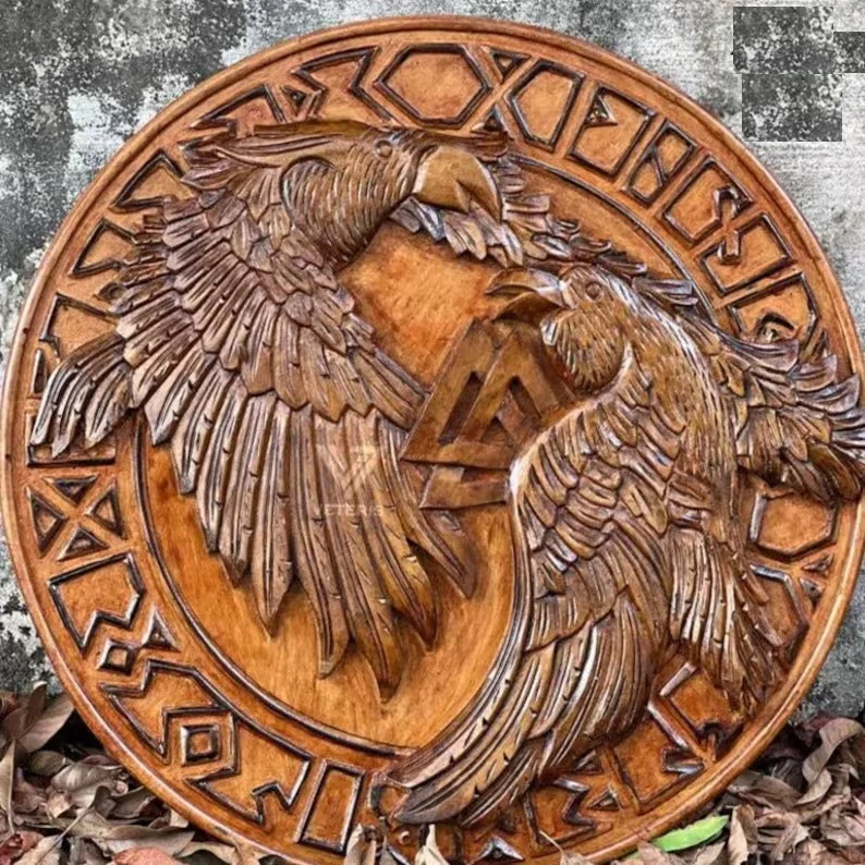 Viking Shield Wood Viking Round Shield Handmade Wooden Handle Shields