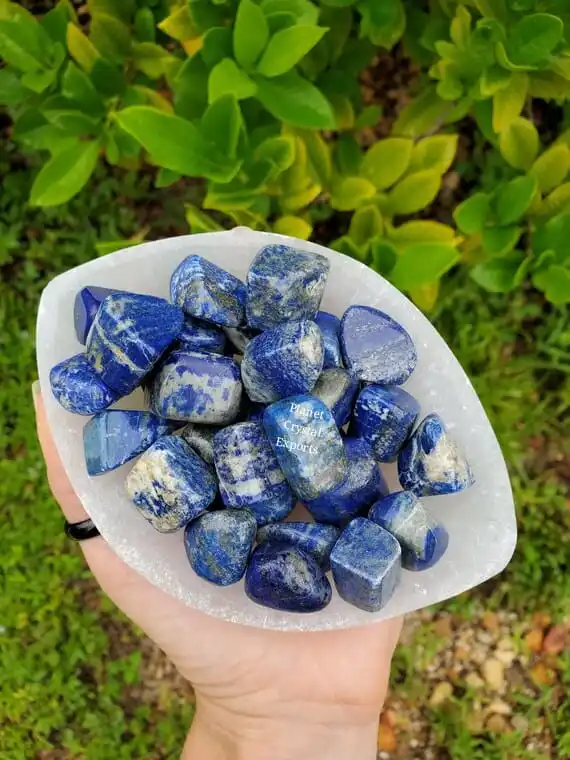 Lapis Lazuli Tumbled Stone Polished Blue Lapis Lazuli Healing Crystal Tumbles Premium