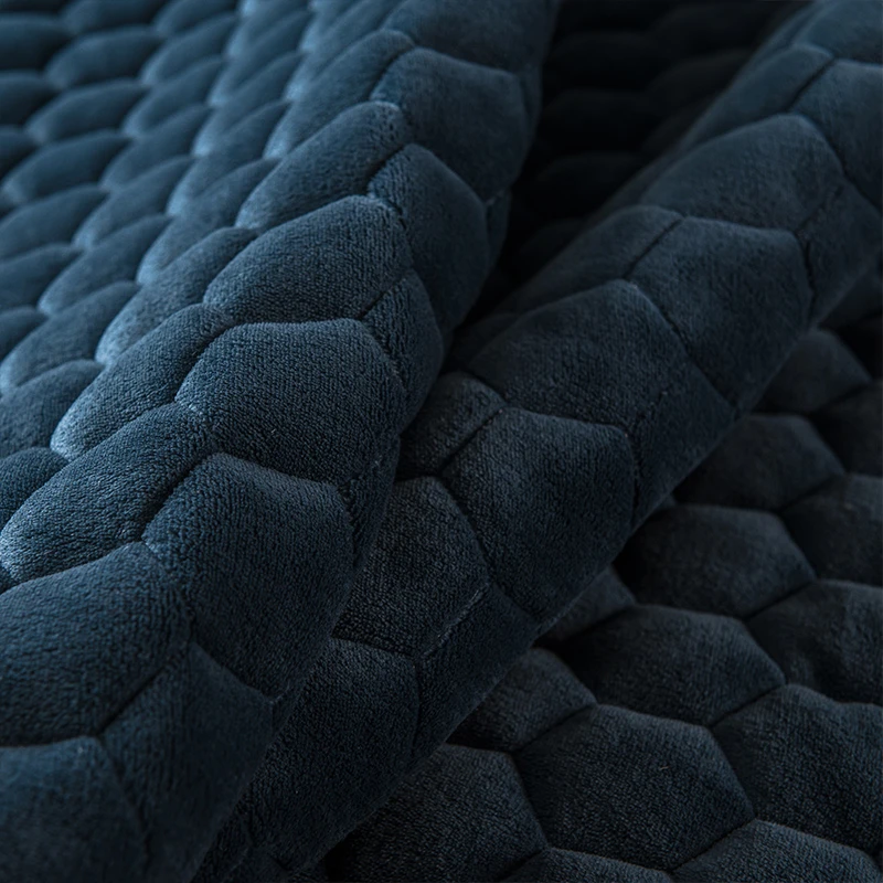 Thick Quilted Plush Double Bed Fitted Sheet Couple Mattress Cover