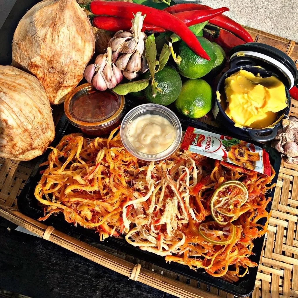 Dried Shredded Squid Snack Is Made From 100% Fresh Squid Sweet & Spicy
