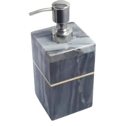 White Marble Liquid Soap Dispenser For Bathroom Wash Basin And Kitchen ...