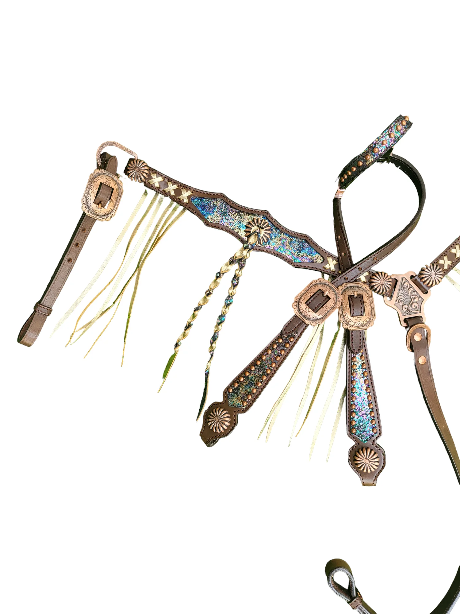 Best Selling Western Horse Bridle Breast Collar Set With Cow Leather