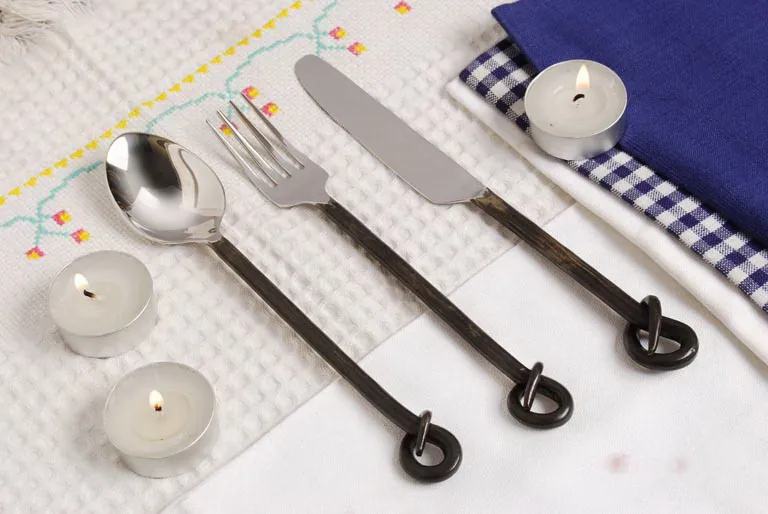 Modern Kitchen Stainless Steel 18/8 Flatware Set Buy Bamboo Flatware Set,Spiral Handle