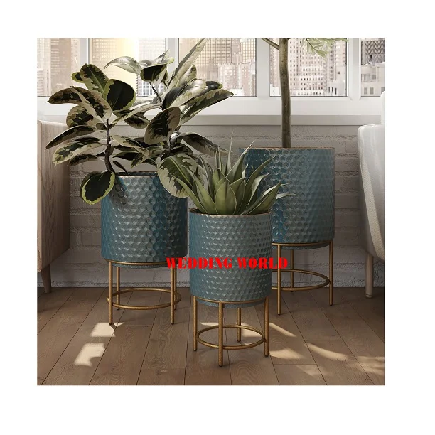 Hot Sale Metal Planter Set Of Two Home Decorative Handmade Planter With