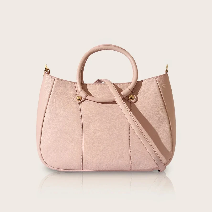 Women's Bag Pink Ladies Handbag Fashion Bag Wholesale Premium Quality Round Top Handle Genuine