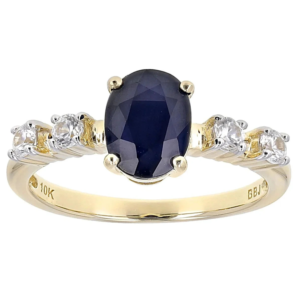 Sapphire Radiance Blue Sapphire 10k Yellow Gold Ring Elegance And