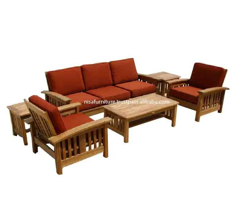 Teak Wood Patio Garden Lounge Outdoor Sofas Sets Furniture Buy