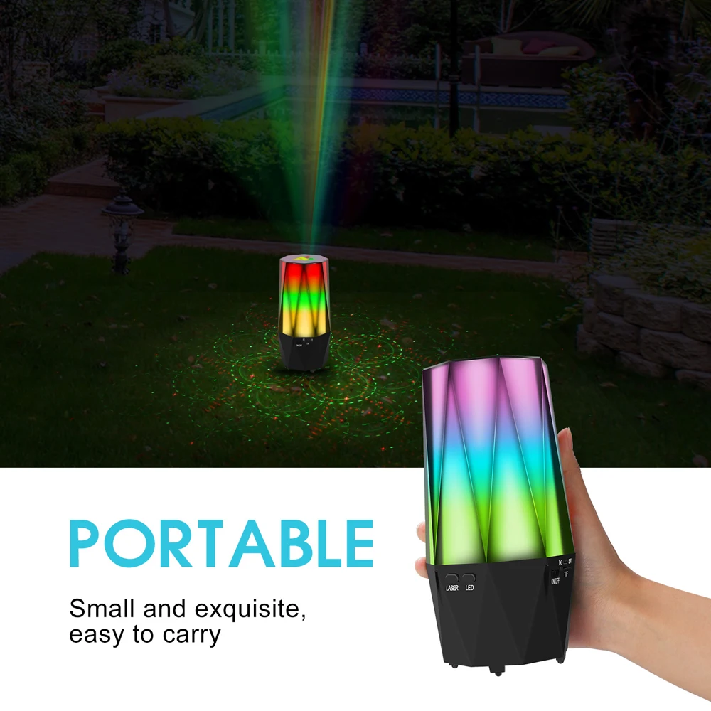 Smart Laser stars twilight Projector w/LED Rainbow color changing Bluetooth Laser Light for outdoor and indoor party