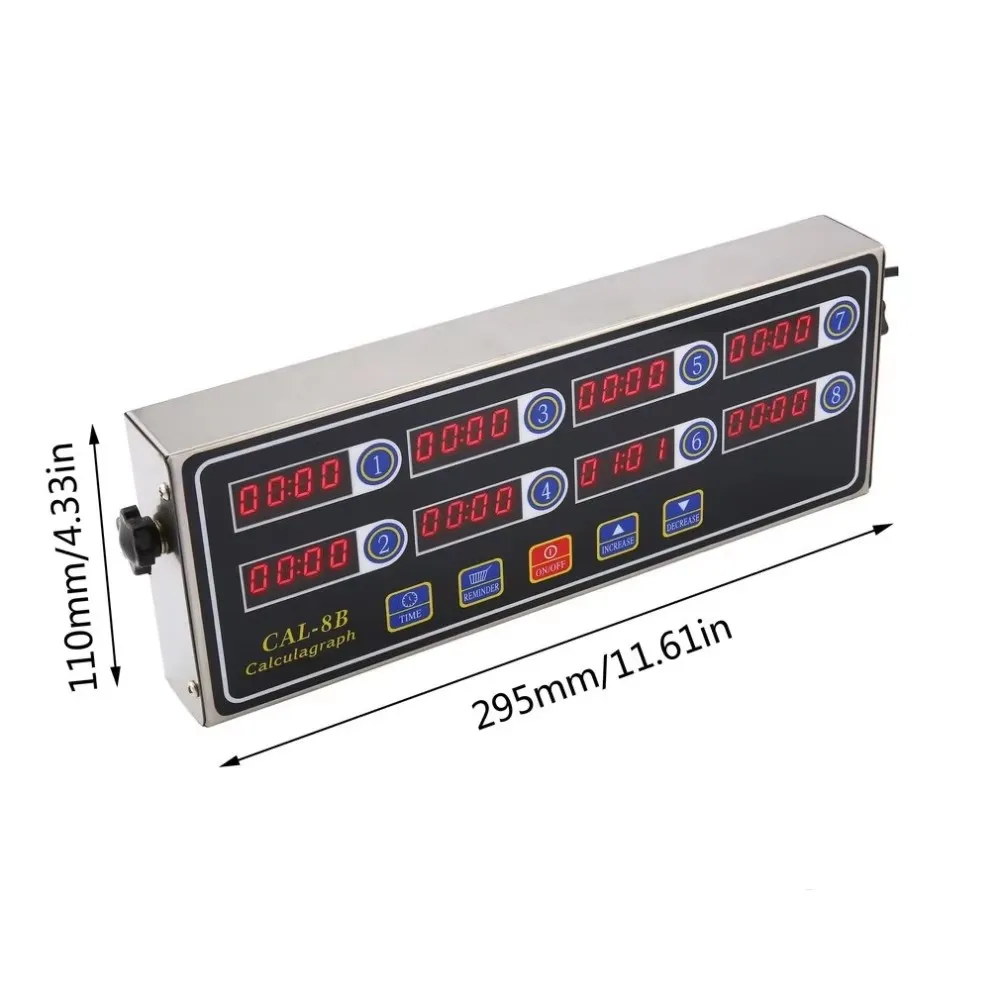 Portable Calculagraph 8 Channel Digital Timer Reminder Cooking Timing ...