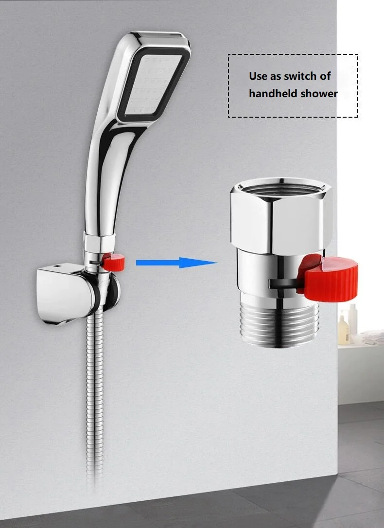 Solid Brass Chrome Water Saving Shutoff Valve To Water Pressure