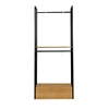Fashion shop women metal flooring coat hanging cloth display rack garment display shelf stands