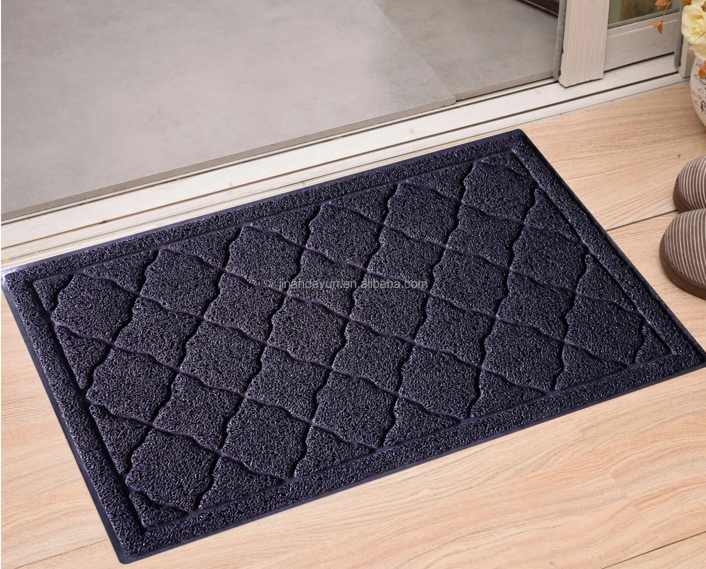 Waterproof Low Profile Door Mat Universal Gray Door Mat With Duraloop