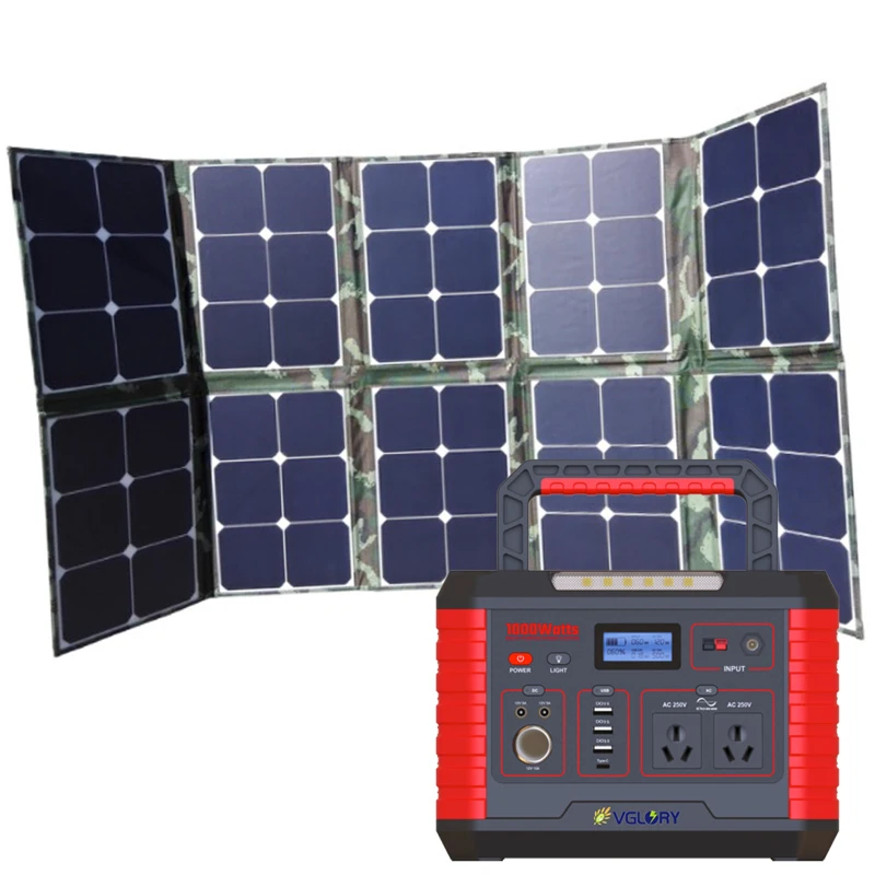 Portable Solar Power kit 1000w 500w 300w Solar+energy+systems Solar Charger With Ac Wall Socket