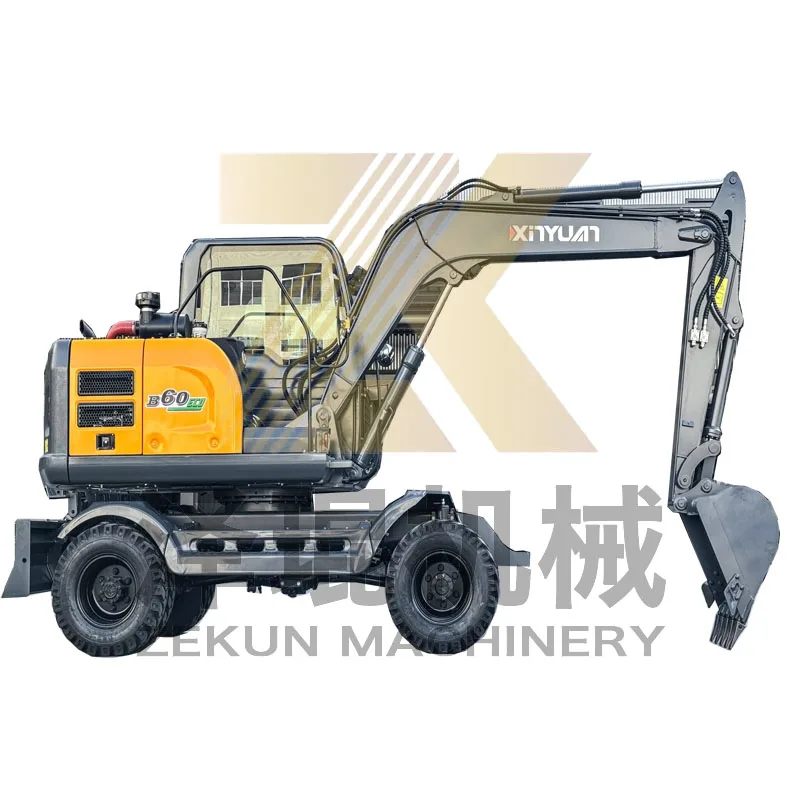 China 4 5 Ton Second Hand Four Wheel Drive Bucket Engineering Excavator